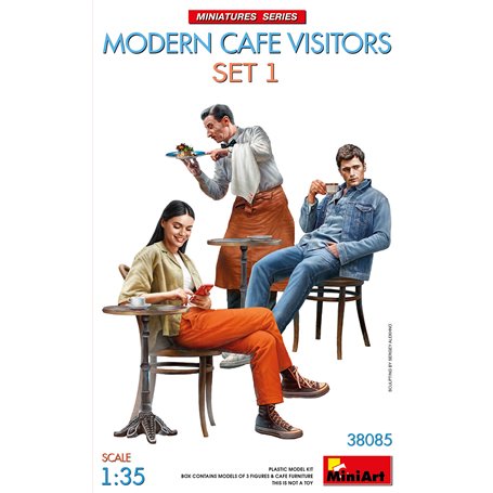 Mini Art 38085 Modern Cafe Visitors Set 1
