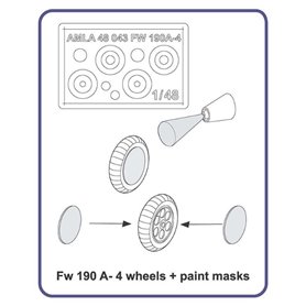 AML A48043 Focke Wulf Fw 190 A-4: Wheels + Paint Masks (1:48)