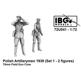IBG 72U041 Polish Artillerymen 1939 (Set 1 - 2 Figures) 75 mm Field Gun Crew