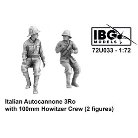 IBG 72U033 Italian Autocannone 3Ro with 100 mm Howitzer Crew (2 Figures)