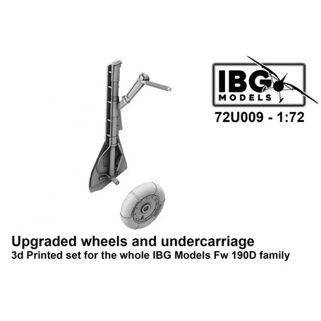 IBG 72U009 Upgraded Wheels and Undercarriage 3D Printed Set for The Whole IBG Fw 190D Family