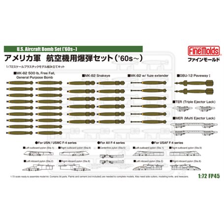 Fine Molds FP45 U.S. Aircraft Bomb Set (`60s-)