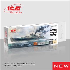 ICM 3060 Zestaw farb ACRYLIC PAINT SET WWII ROYAL NAVY