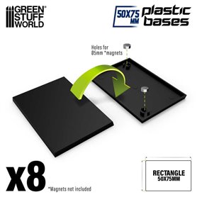 Green Stuff World Podstawki plastikowe prostokątne 50x75mm 8szt.
