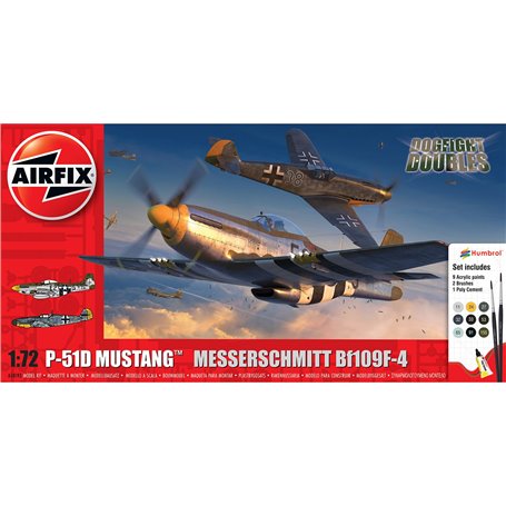 Airfix 50193 Gift Set - P-51D Mustang Messerschmitt Bf109F-4 - 1/72