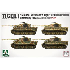Takom 2201 Tiger I "Michael Wittmann's Tiger" Late Command Normandy 1944 w/Zimmerit