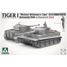 Takom 2201 Tiger I "Michael Wittmann's Tiger" Late Command Normandy 1944 w/Zimmerit