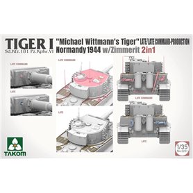 Takom 2201 Tiger I "Michael Wittmann's Tiger" Late Command Normandy 1944 w/Zimmerit