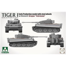 Takom 2202 Tiger I Early Gruppe "Fehrmann" w/ Steel Wheels, Zimmerit