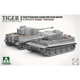 Takom 2202 Tiger I Early Gruppe "Fehrmann" w/ Steel Wheels, Zimmerit