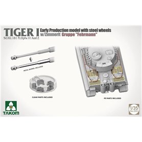 Takom 2202 Tiger I Early Gruppe "Fehrmann" w/ Steel Wheels, Zimmerit