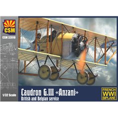 Copper State Models 1:32 Caudron G.III Anzani - BRITISH AND BELGIAN SERVICE 