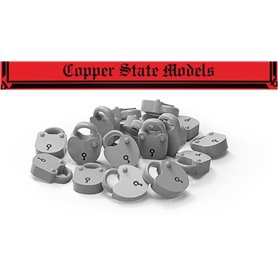 Copper State Models A35-057 Set of Padlocks x 24