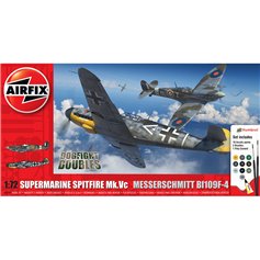 Airfix 1:72 Supermarine Spitifre Mk.Vc + Messerschmitt Bf-109 F-4 - GIFT SET - w/paints 