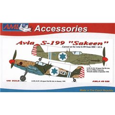 AML 1:48 Avia S-199 CORRECTION SET W/5 DECAL VERSIONS dla Academy / Hobbycraft