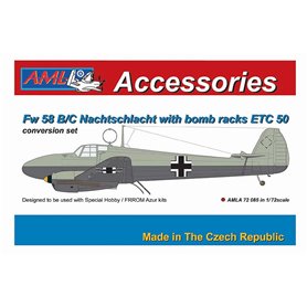 AML A72085 Focke-Wulf Fw-58 B/C Nachtschlacht with Bomb Racks ETC 50: Conversion Set (for Azur, Fromm and Special Hobby kits)