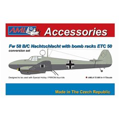 AML 1:72 Konwersja do Focke Wulf Fw-58 B/C Nachtschlacht W/BOMB RACKS ETC 50