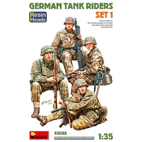 Mini Art 53022 German Tank Riders Set 1 Resin Heads