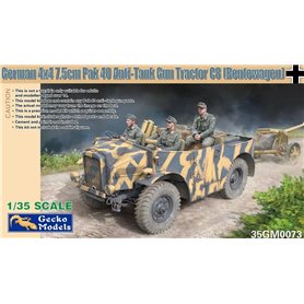 Gecko Models 35GM0073 German 4x4 7,5 cm Pak 40 Anti-Tank Gun Tractor C8 (Beutewagen)