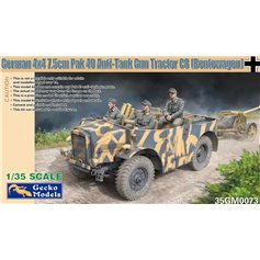 Gecko Models 1:35 GERMAN 4X4 75MM PAK.40 ANTI-TANK GUN TRACTOR C8 (BEUTEWAGEN) 