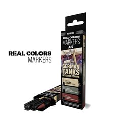 AK Interactive REAL COLORS MARKERS RCM-107 Zestaw GERMAN TANKS INTERIOR COLORS