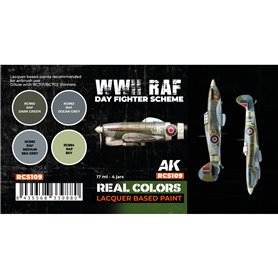AK Interactive REAL COLORS RCS-109 Zestaw WWII RAF DAY FIGHTER SCHEME