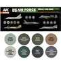 AK Interactive REAL COLORS RCS-120 Zestaw US AIR FORCE AND ANG AIRCRAFT COLORS 1960S-1980S