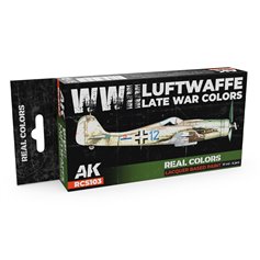 AK Interactive REAL COLORS RCS-103 Zestaw WWII LUFTWAFFE LATE WAR COLORS