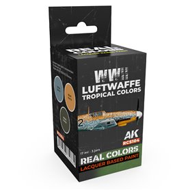 AK Interactive REAL COLORS RCS-104 Zestaw WWII LUFTWAFFE TROPICAL COLORS