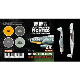 AK Interactive REAL COLORS RCS-105 Zestaw LUFTWAFFE FIGHTER COLORS 1941-1944