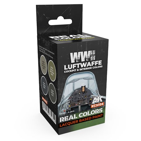 AK Real Colors WWII Luftwaffe Cockpit & Interior Colors SET