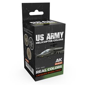 AK Interactive REAL COLORS RCS-121 Zestaw US ARMY HELICOPTER COLORS