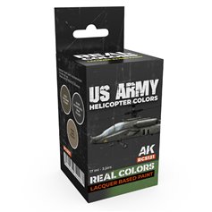 AK Interactive REAL COLORS RCS-121 Zestaw US ARMY HELICOPTER COLORS