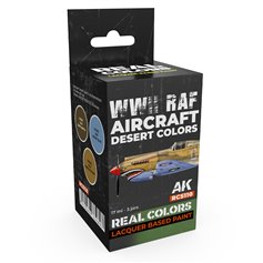 AK Interactive REAL COLORS RCS-110 Zestaw WWII RAF AIRCRAFT DESERT COLORS