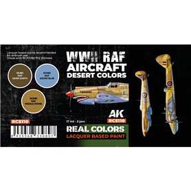 AK Interactive REAL COLORS RCS-110 Zestaw WWII RAF AIRCRAFT DESERT COLORS