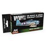 AK Interactive REAL COLORS RCS-111 Zestaw WWII US NAVY AND USMC AIRCRAFT COLORS