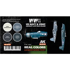 AK Interactive REAL COLORS RCS-113 Zestaw WWII USAAF AIRCRAFT COLORS