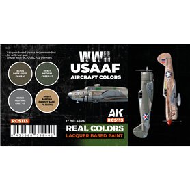 AK Interactive REAL COLORS RCS-113 Zestaw WWII USAAF AIRCRAFT COLORS
