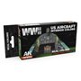 AK Interactive REAL COLORS RCS-114 Zestaw WWII US AIRCRAFT INTERIOR COLORS