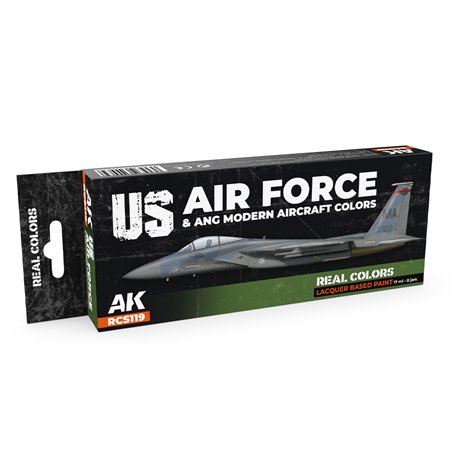 AK Interactive REAL COLORS RCS-119 Zestaw US AIR FORCE AND ANG MODERN AIRCRAFT COLORS