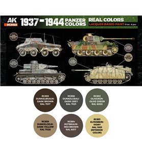 AK Interactive REAL COLORS RCS-122 Zestaw 1937-1944 PANZER COLORS