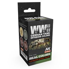 AK Interactive REAL COLORS RCS-126 Zestaw WWII GERMAN TANK INTERIOR COLORS