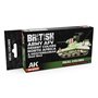 AK Interactive REAL COLORS RCS-127 Zestaw BRITISH ARMY AFV DESERT COLORS