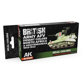 AK Interactive REAL COLORS RCS-127 Zestaw BRITISH ARMY AFV DESERT COLORS