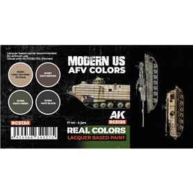 AK Interactive REAL COLORS RCS-130 Zestaw MODERN US AFV COLORS