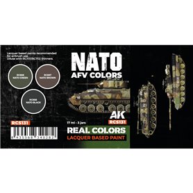 AK Interactive REAL COLORS RCS-131 Zestaw NATO AFV COLORS