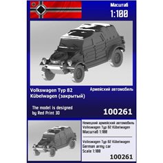 Zebrano 1:100 Model żywiczny Volkswagen Typ 82 Kubelwagen 