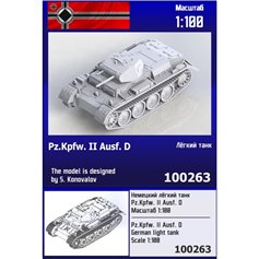 Zebrano 1:100 Model żywiczny Pz.Kpfw.II Ausf.D 