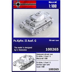 Zebrano 1:100 Model żywiczny Pz.Kpfw.II Ausf.G 