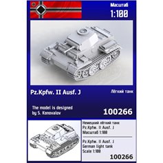 Zebrano 1:100 Model żywiczny Pz.Kpfw.II Ausf.J 